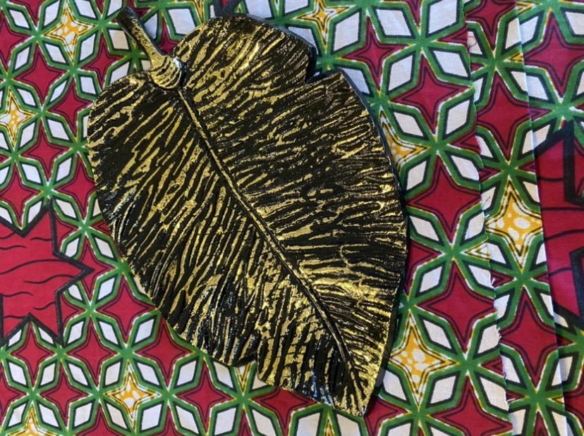 Black & Gold Leaf Incense Holders