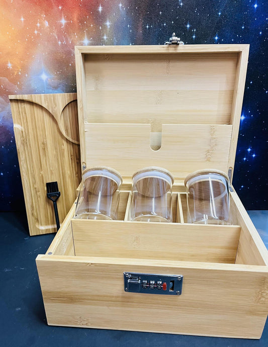 Wooden Stash Box w/ Lock