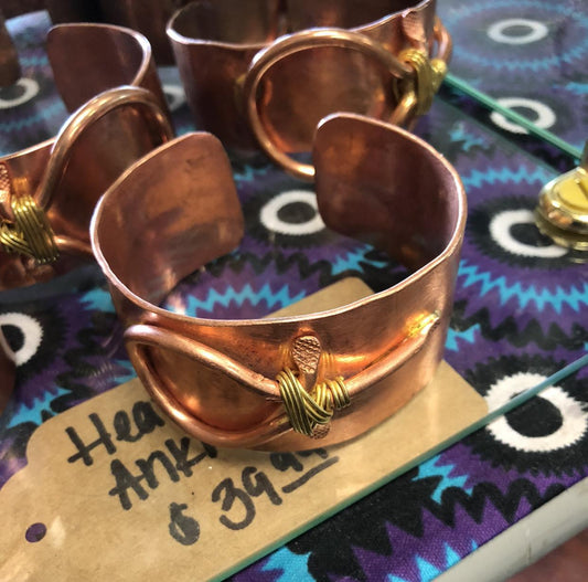 Heavy Copper Ankh Cuff