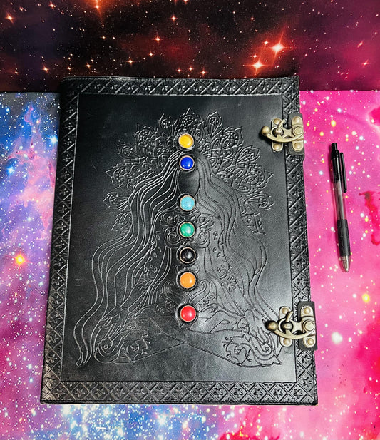 Leather 7 Chakras Journal/Sketchbook